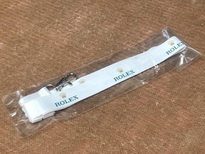 ロレックス ネックストラップ ノベルティ 首ひも 名札 スマホ 携帯電話 ホワイト 未使用 時計 ROLEX 非売品