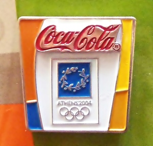  未使用品★コカ・コーラ 2004年 アテネオリンピック ピンバッジ コレクション・非売品