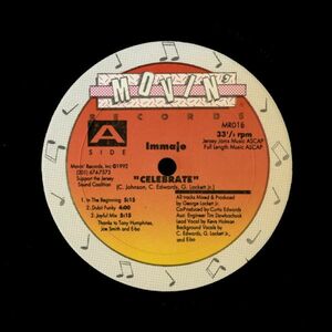 試聴 Immaje - Celebrate [12inch] Movin' Records US 1992 House