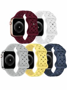 5本 アップルウォッチ バンド apple watch バンド　42/44/45mm シリコンスポーツバンド　男女兼用　新入荷　セール価格　新色