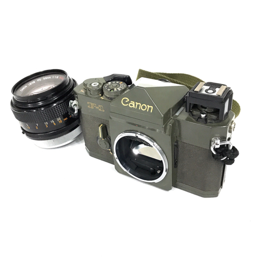 中古】Canon キヤノン F-1 オリーブドラブ OD フィルム一眼レフカメラ ...