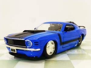 開封品■JADA TOYS 1/24 1970 FORD MUSTANG BOSS 429 BLUE②■フォード マスタング ボス 96