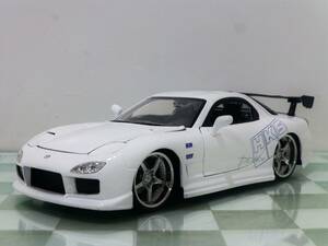 開封品 ワイルドスピード■JADA TOYS 1/24 1993 MAZDA RX-7 WHITE■マツダ