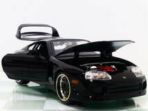 開封品 ワイルドスピード■JADA TOYS 1/24 TOYOTA SUPRA BLACK■トヨタ スープラ_画像4