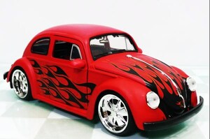 ■JADA TOYS 1/24 1959 VW BEETLE RED FLAMES■フォルクスワーゲン ビートル フレイムス