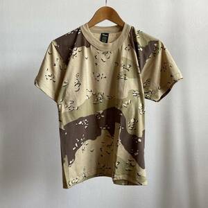 古着 USA製 90s Deadstock ROTHCO デザートカモフラージュTシャツ チョコチップ シングルステッチ US Army ミリタリー C32