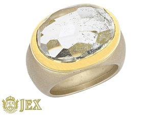 Pomellato Pomellato K18WG/YG quartz ring NO.126826