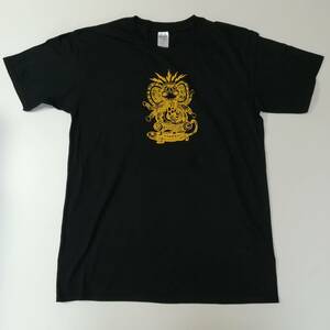 ガネーシャ ・象の神様・プリント Tシャツ・黒・XL