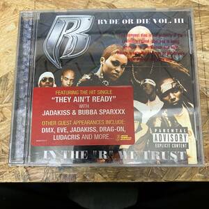 ● HIPHOP,R&B RYDE OR DIE VOL.III IN THE &#34;R&#34; WE TRUST アルバム,名作! CD 中古品