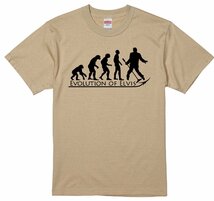 進化 evolution Tシャツ ライトベージュ くすみカラー ロックンロール ロカビリー 新品 エルビス プレスリー？オールディーズ ロック 1950'_画像1