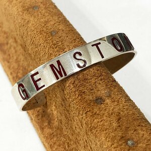 シルバー925 シンプル GEMSTONE バングル インディアン ナバホ ズニ ネイティブ 腕輪 展示品 06