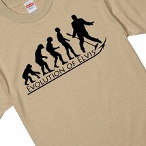 進化 evolution Tシャツ ライトベージュ くすみカラー ロックンロール ロカビリー 新品 エルビス プレスリー？オールディーズ ロック 1950'_画像2