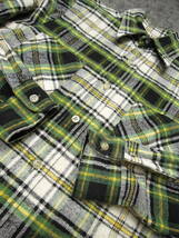 70's BIG MAC ヘビーネルシャツ◆メンズSサイズ(実寸M程度)/緑/白/黄色/ビッグマック/ポルトガル製/ビンテージアメリカ古着_画像7