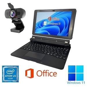 [ high resolution Web camera set ][ support attaching ] Fujitsu Q507 Windows11 memory :4GB SSD:190GB 10.1 type touch panel Office2019