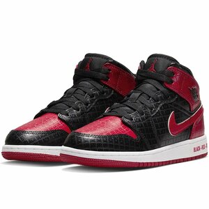 即決 送料無料 23.5cm●ナイキ エア ジョーダン 1 ミッド SS ブレッド NIKE J AIR JORDAN 1 MID SS GS 黒 赤 DM9650-001 AJ