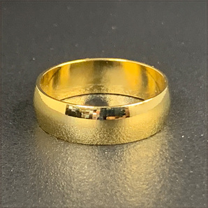 [RING] 18K Gold Filled 316L Stainless Steel 甲丸内平 5.8mm ワイド ゴールド シンプル リング 18号 (2.8g) 【送料無料】の画像2
