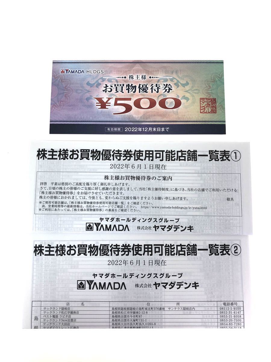 ヤマダ電機 お買物優待券 12,000円分(500円×24枚) - www.yakamapower.com