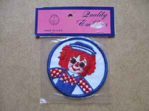 Art Auction 80s ラガディ･アン&アンディ Raggedy Ann & Andy刺繍ワッペン/patchesアップリケ雑貨カントリーぬいぐるみ人形ジョニー･グルエル絵本S76, 裁縫, 刺繍, ワッペン, 飾り素材, ワッペン