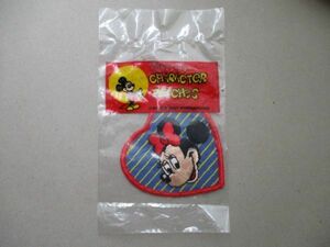 80s Disneylandディズニーランド『ミニーマウス』ヴィンテージ刺繍ワッペン/MinnieミッキーねずみディズニーDisneyパッチ キャラクターS77