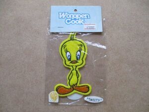 80s WARNER BROSトゥイーティーTweety Birdワッペン/Aワーナーpatchesブラザース刺繍ビンテージLooney Tunesルーニー テューンズTV S80