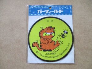 70s ガーフィールド Garfield ワッペン/鼠レトロ昭和コミックJim Davis猫ネコねこCATアニメ漫画ジム・デイビスpatches刺繍ビンテージ S81