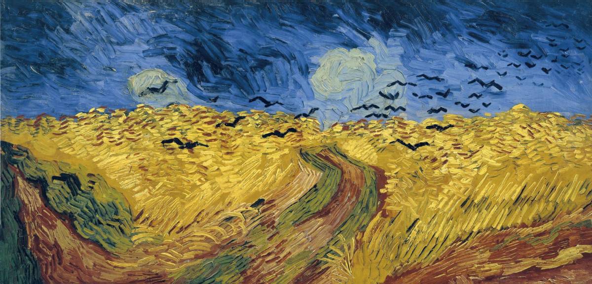 Nouveau champ de blé de Van Gogh avec corbeaux volants, impression de haute qualité utilisant des techniques spéciales, cadre en bois, traitement photocatalytique, et trois autres fonctionnalités majeures, prix spécial 1980 yens (frais de port inclus) Achetez-le maintenant, Ouvrages d'art, Peinture, autres