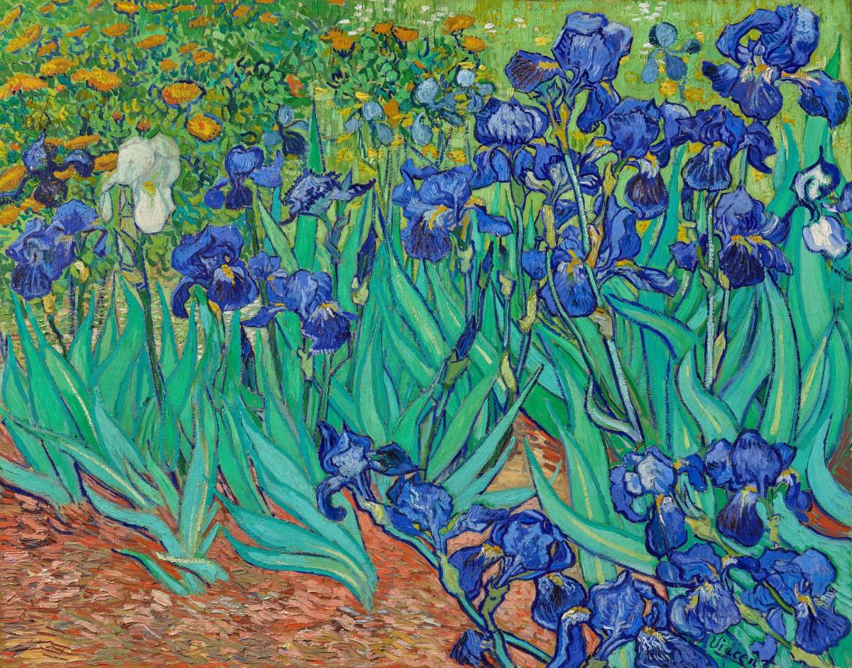 New Van Gogh Irises طباعة عالية الجودة باستخدام تقنيات خاصة, إطار خشبي, معالجة التحفيز الضوئي, وغيرها من ثلاث ميزات رئيسية, سعر خاص 1980 ين (شامل الشحن) اشتريه الآن, عمل فني, تلوين, آحرون