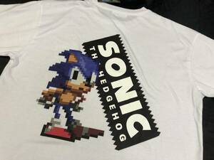 即決◆ソニック・ザ・ヘッジホッグ◆半袖Tシャツ【3L】白　新品タグ付き　ステッカー付　SEGA　ゲーム　メンズTシャツ　大きいサイズ◆