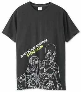 即決◆ジョジョの奇妙な冒険 Part6 ストーンオーシャン◆半袖Tシャツ【L】黒　新品タグ付き　ブラック　メンズTシャツ　バンダイ◆