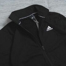 N725 新品 adidas アディダス 上下セット 薄手 スウェット ジャージ ジャケット パンツ セットアップ XO ブラック/ホワイト_画像5