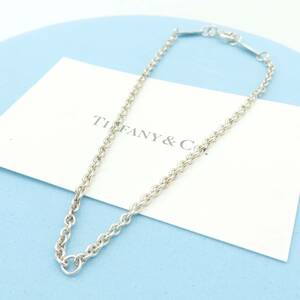 希少 美品 Tiffany&Co. ティファニー シルバー リンク チェーン ブレスレット SV925 QQ44