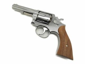 マルシン S&W M64 シルバー ABS スムース 木製グリップ仕様 6mmBB Xカートリッジ リボルバー 18歳以上 エアガン 新品 4920136061736