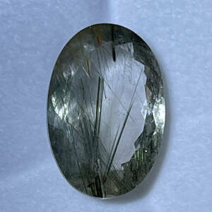 グリーンルチルクォーツ 15.61ct 20.0x13.0mm ルース 天然石 ケース付