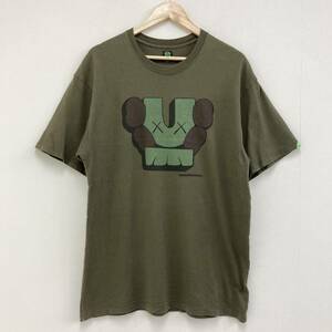 初期 レア UNDERCOVER KAWS 00ss スカル Uロゴ Tシャツ カーキ Lサイズ アンダーカバー カウズ 半袖 カットソー Tee archive 2090049