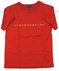 美品 JUNKO KOSHINO ジュンココシノ 半袖Tシャツ ロゴ M レディース 赤 レッド コットン 綿100％ オールド ヴィンテージ 当時物