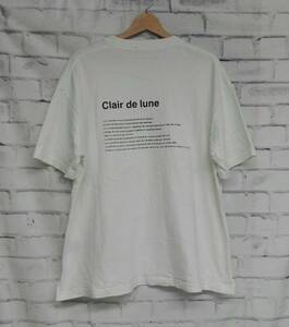 Clair de lune クレア ドゥ リュンヌ Tシャツ 半袖スウェット サイズL PKC2 コットン100% ホワイト 登坂広臣 メンズ シンプル 夏