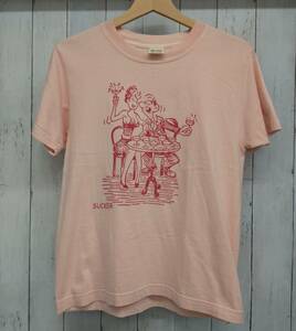 【値下げ】東洋エンタープライズ Tシャツ/ロンT ピンク BUZZ RICKSON’S USA製 SUCKER 半袖Tシャツ