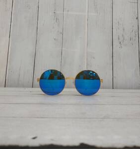 【値下げ】MYKITA × BERNHARD WILLHELM JANIS BLUE SIZE125COLF9GOLDドイツ製ブルー ゴールドマイキータベルンハルトウィルヘルムジャニス