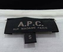 A.P.C アーペーセー 半袖Tシャツ サイズS 白 ホワイト コットン100％ メンズ_画像3