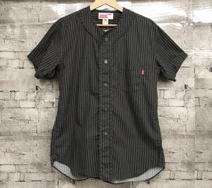 14SS Supreme × COMME des GARCONS SHIRT シュプリーム × コムデギャルソン BASEBALL SHIRT ベースボールシャツ フランス製 サイズS 黒色