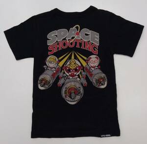 HYSTERIC MINI ヒステリックミニ ヒスミニ スペースシューティング 半袖 Tシャツ 120cm キッズ 子供 黒 ブラック コットン 綿100％ 日本製