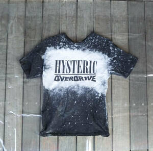 HYSTERIC GLAMOUR ブリーチ加工総柄袖Tシャツ XS 02172CT28 ヒステリックグラマー