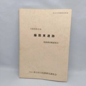 藤阪東遺跡　発掘調査概要報告　枚方市文化財調査報告第23集