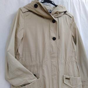 WOOLRICH Woolrich lady's Mod's Coat f-ti- coat beige XS double zipper store receipt possible 