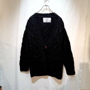 kanata cable knitting kauchin cardigan black カナタ ケーブル編みカウチンカーディガン ブラック サイズ2 店舗受取可