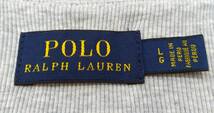 POLO RALPH LAUREN ポロラルフローレン 長袖 TシャツサイズLG 灰色 グレー 綿100％ 刺繍_画像3