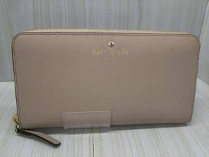 【即決】【KateSpade】 ケイト・スペード PWRU3898 ラウンドファスナー 長財布 財布 汚れ有り シミ有り 中古