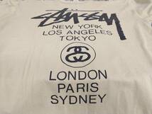 STUSSY ステューシー 半袖Tシャツ ワールドツアー サイズXS カーキ 店舗受取可_画像5