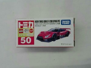 トミカ No.50 ハセミ トミカ エブロ GT-R 2009 セパン仕様 赤箱 ロゴ白字 中国製