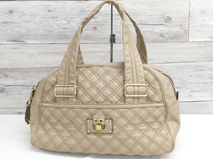 MARC JACOBS Mark Jacobs стеганое полотно кожа сумка "Boston bag" ручная сумочка Gold металлические принадлежности пряжка бренд Logo 